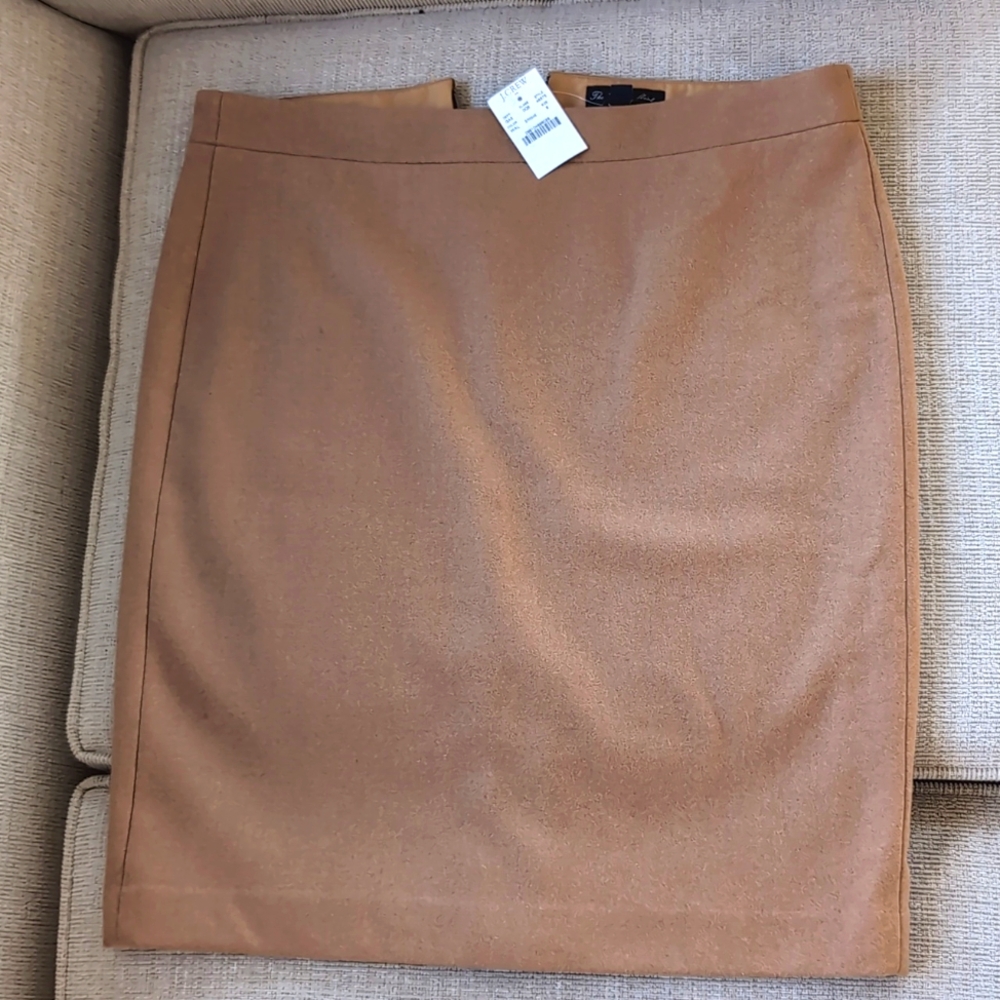 J. Crew Wool Camel Colored Pencil Skirt
